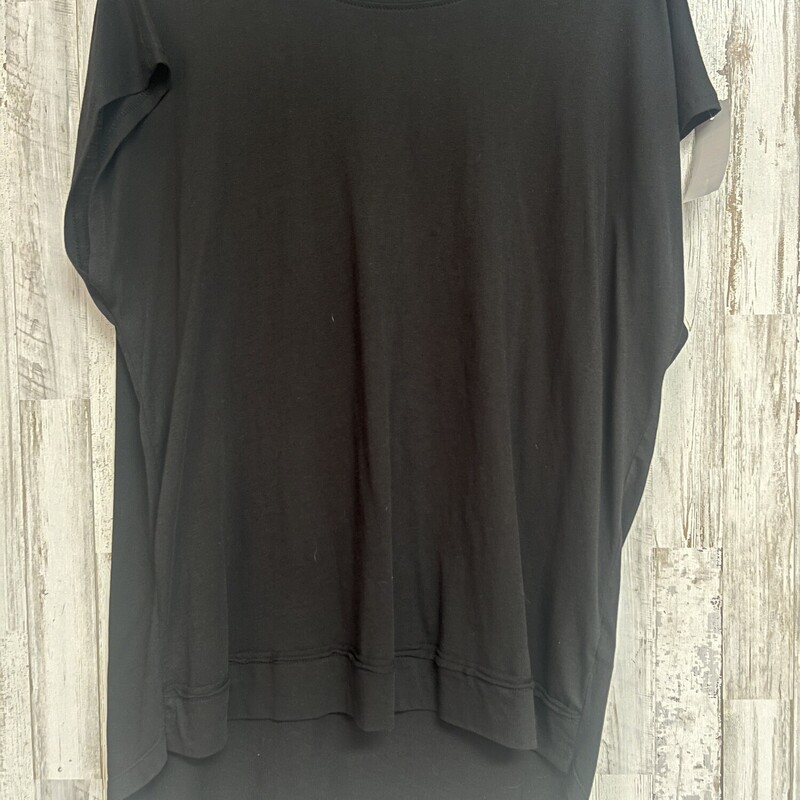 S Black Ripped Back Tee