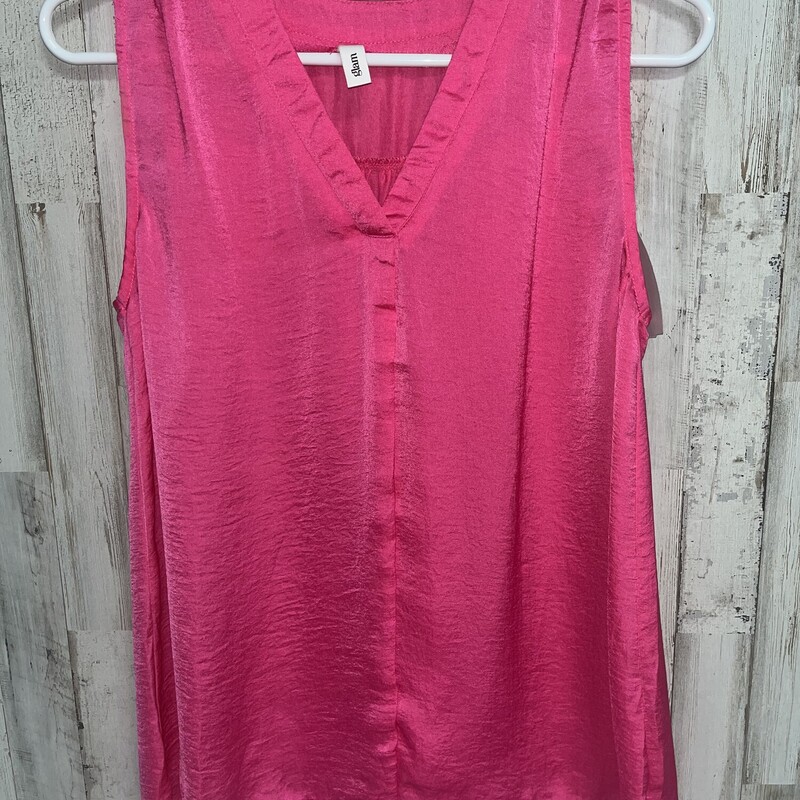 S Hot Pink V Cut Tank, Pink, Size: Ladies S