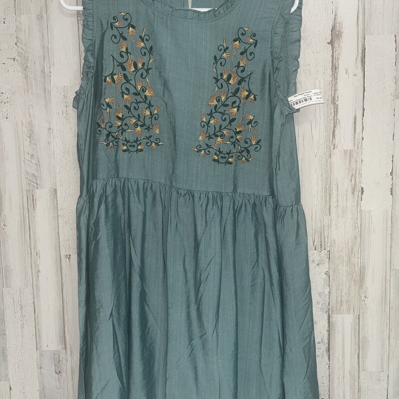 M Green Embroider Dress