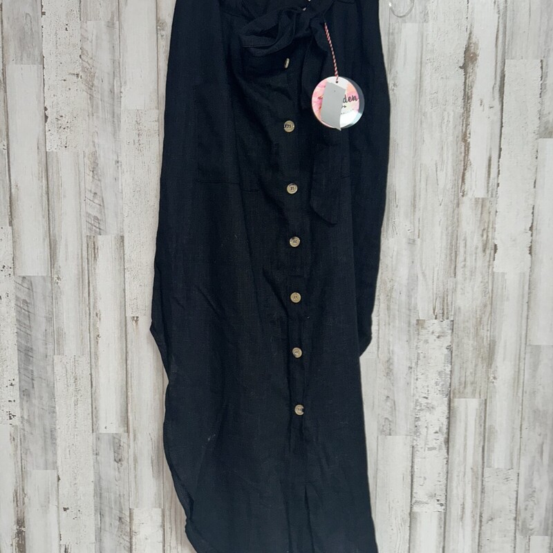 NEW M Black Button Skirt, Black, Size: Ladies M