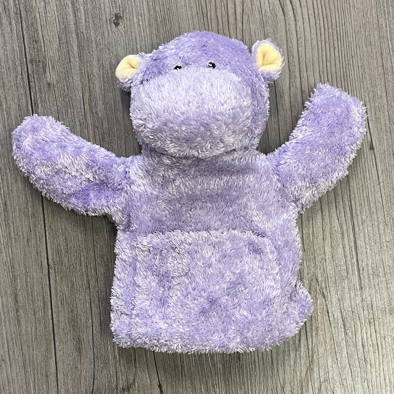 Hippo Hand Puppet, Purple, Size: Pre-owned