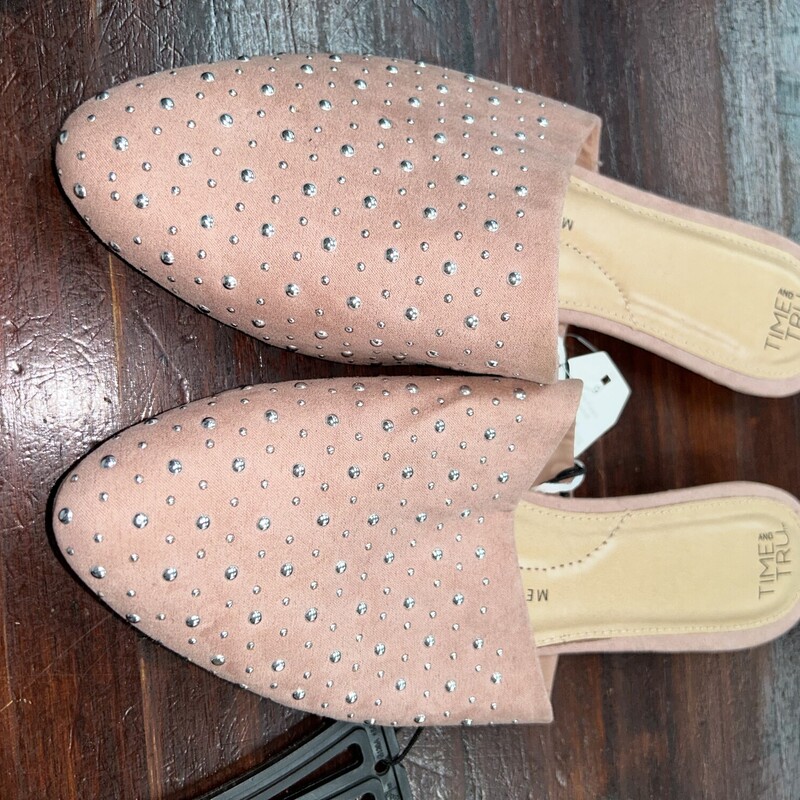 NEW A9 Pink Studded Flats, Pink, Size: Shoes A9