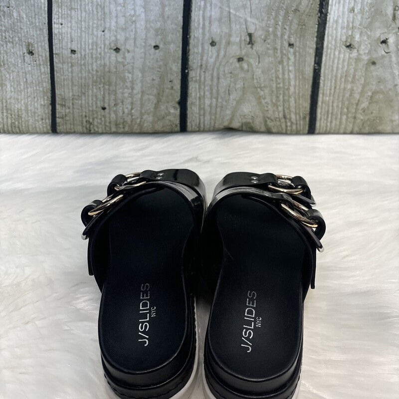 J Slides, Black, Size: 6