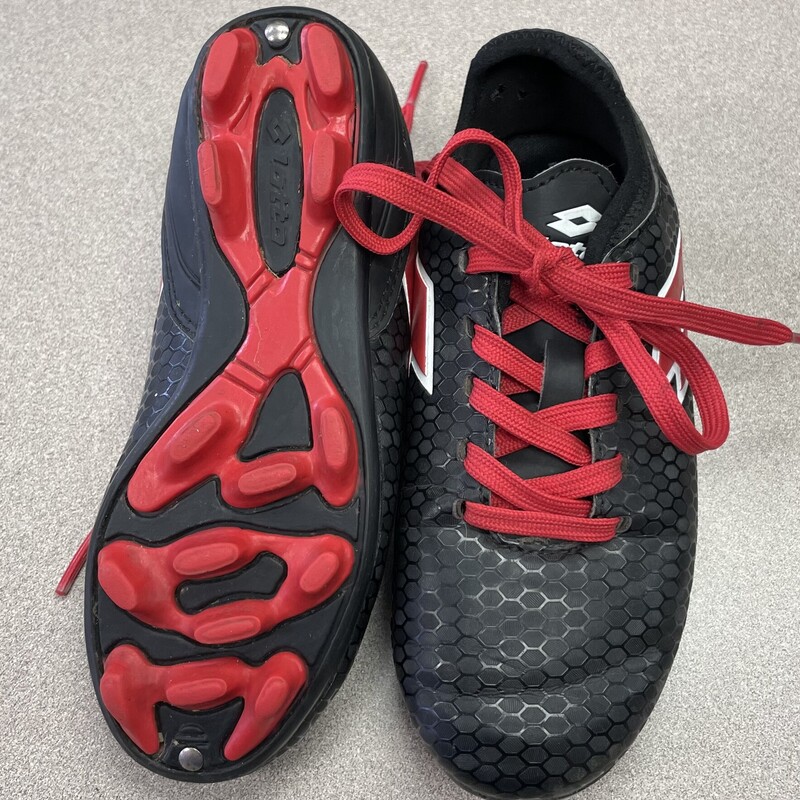 Lotto Soccer Cleats, Red, Size: 12Y