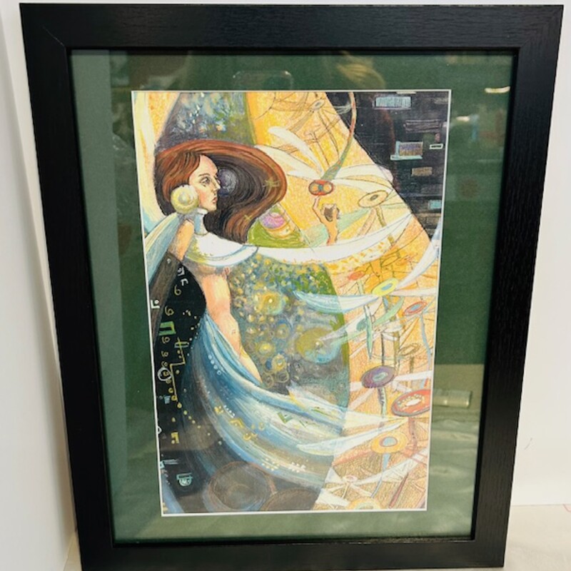 Fantasy Woman Print by Nicolette Capuano
Green Brown Blue Black Size: 12.5 x 15.5H