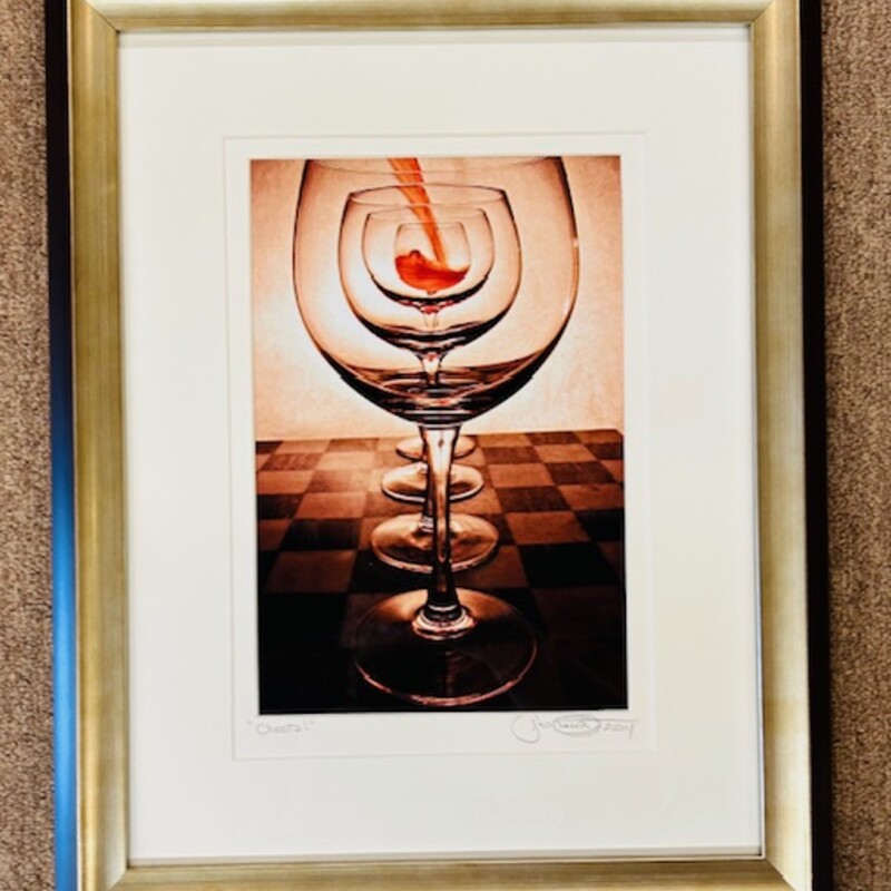 Cheers 2004 Leo Charette Print
Cream Red Gold Size: 13.5 x 17H