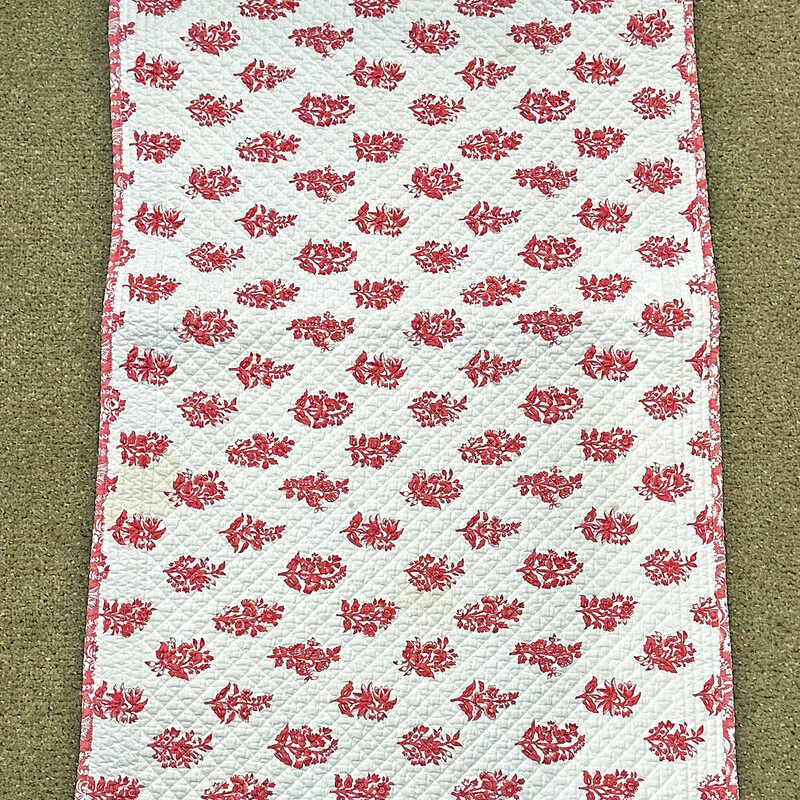 Pink and White Quilted Runner<br />
45 In x 18 In.