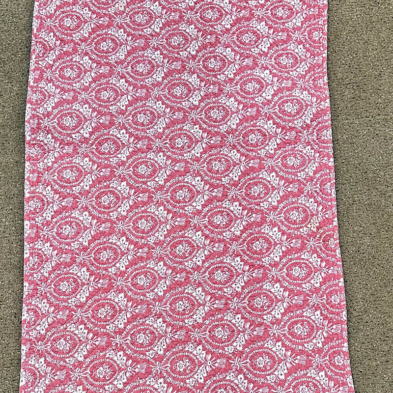 Pink/White Quilted Runner