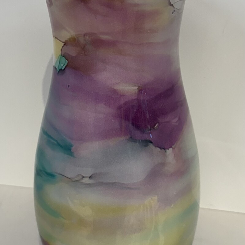 Marble Look Glass Vase
Purple Green White
Size: 5 x 10H