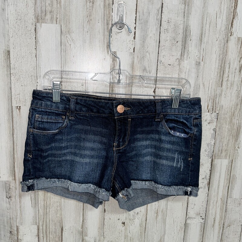 9 Denim Fray Shorts, Blue, Size: Ladies M