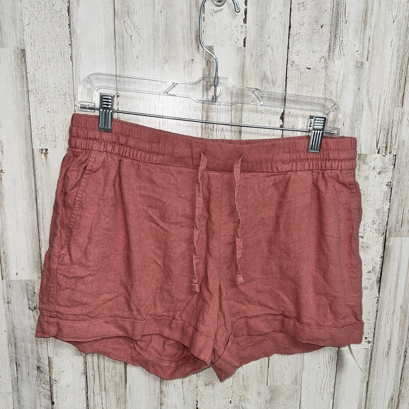 M Drk Mauve Linen Shorts