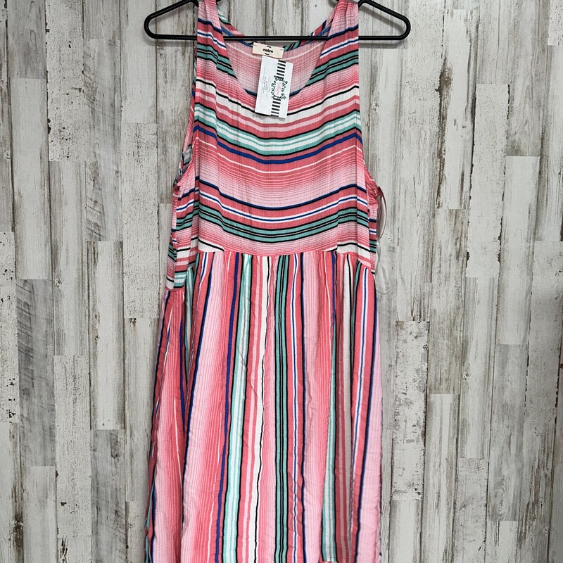 NEW M Pink Stripe Dress