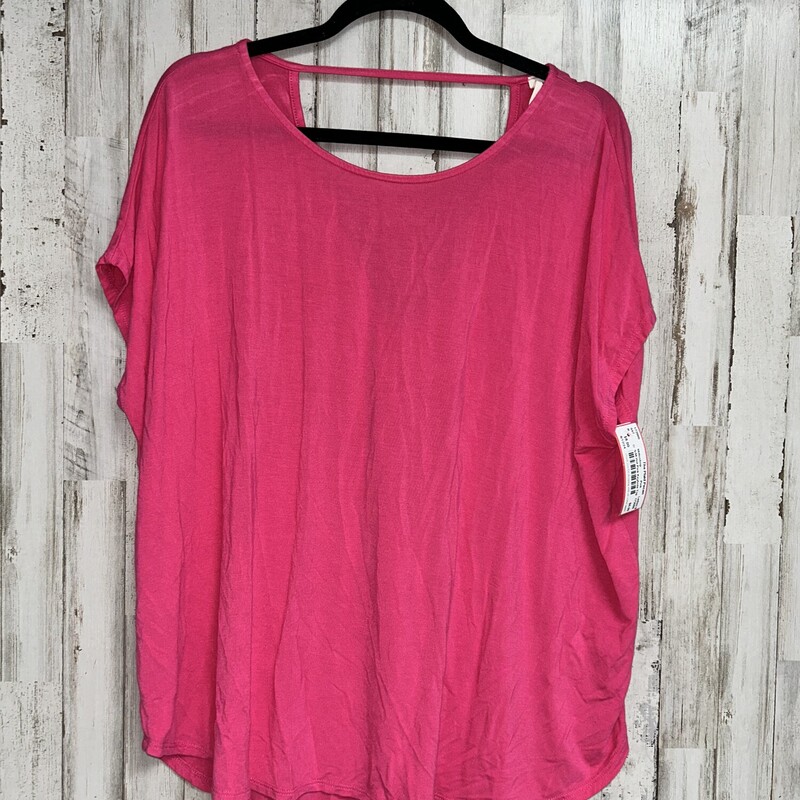 S/M Hot Pink Keyhole Top