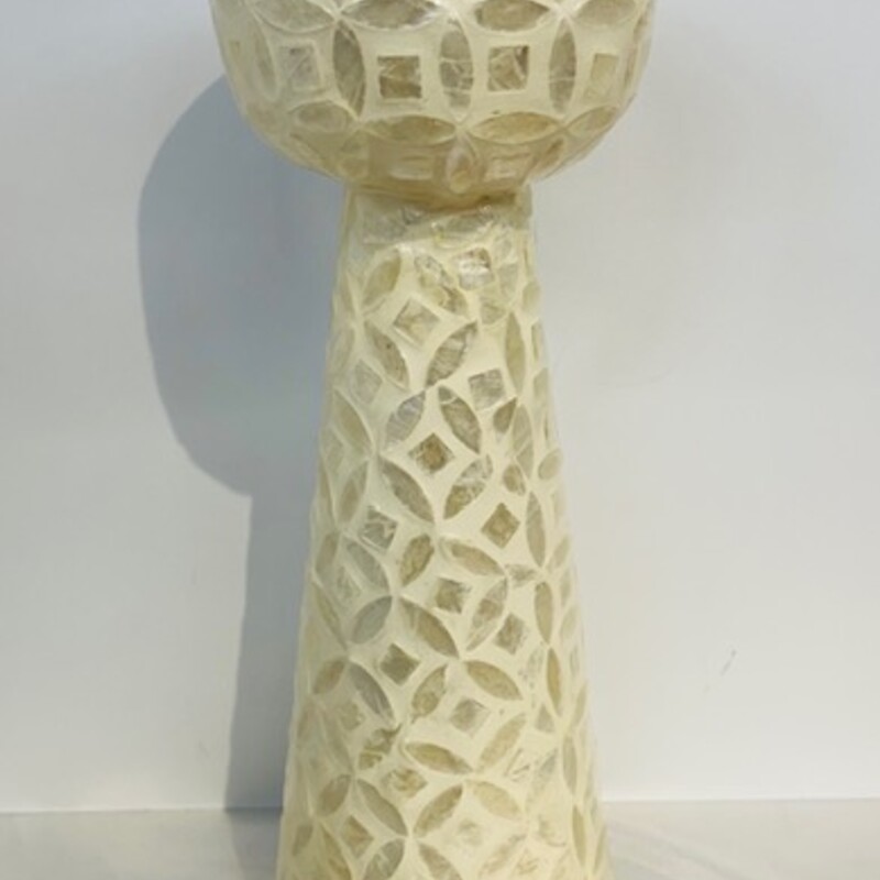 Capiz Resin Pillar Candleholder
Cream
Size: 5 x 13.5H