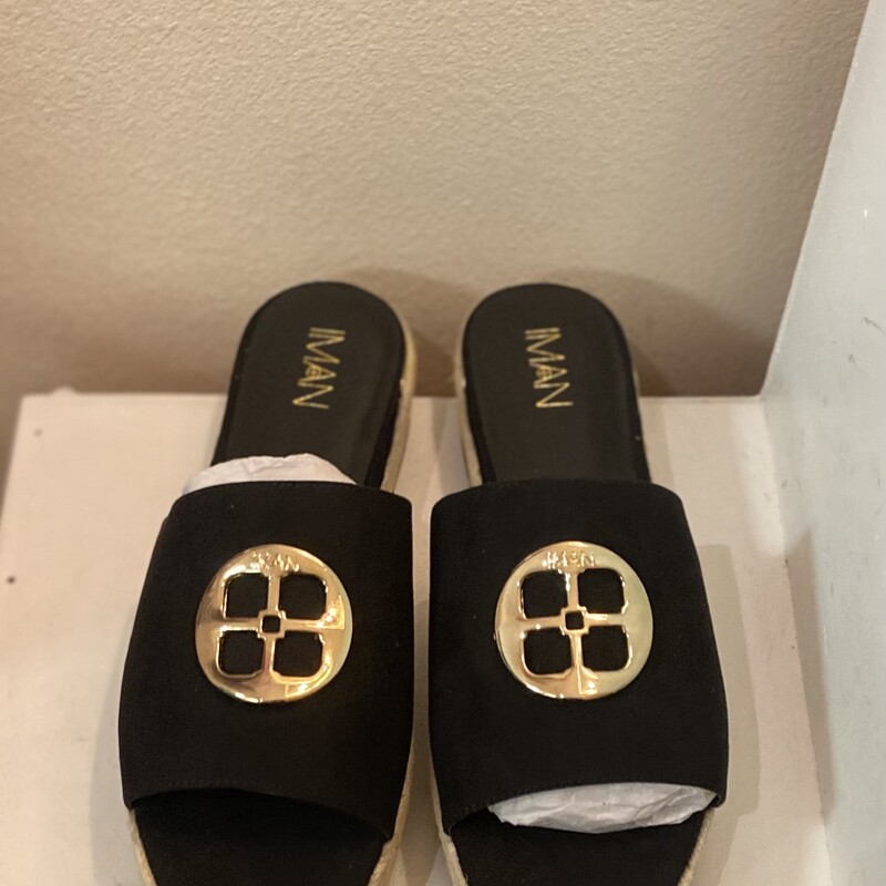 NIB Blk/gld Esp Sandal<br />
Blk/gld<br />
Size: 11