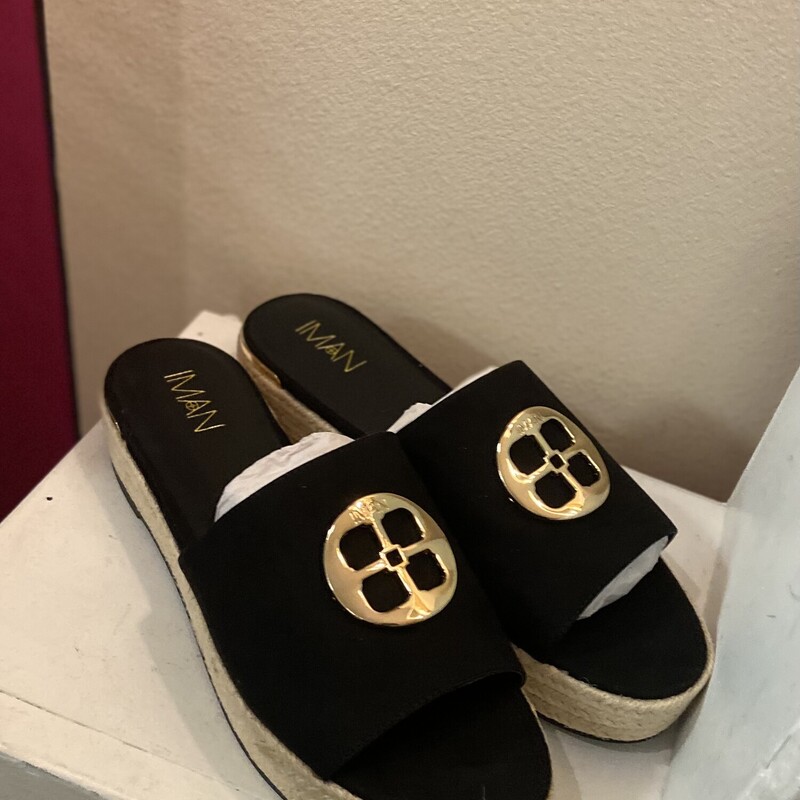 NIB Blk/gld Esp Sandal<br />
Blk/gld<br />
Size: 11