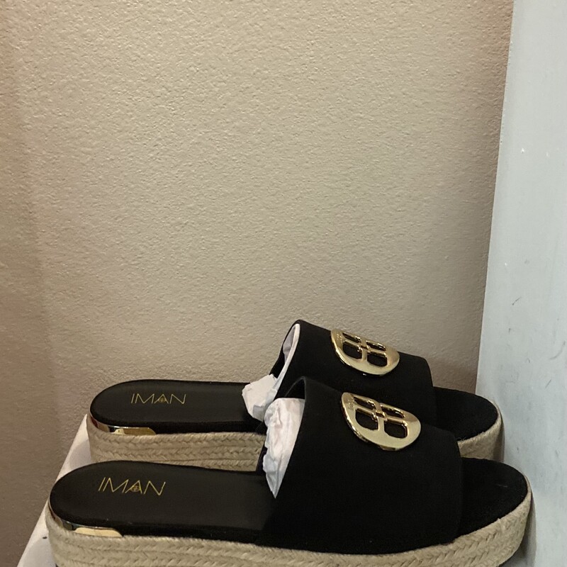 NIB Blk/gld Esp Sandal<br />
Blk/gld<br />
Size: 11