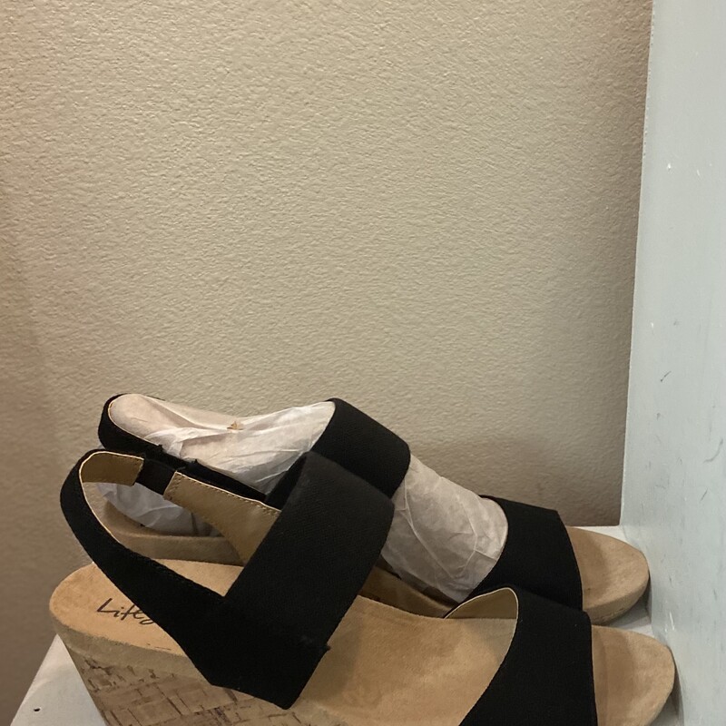 NEW Blk Fab Cork Sandal<br />
Black<br />
Size: 11