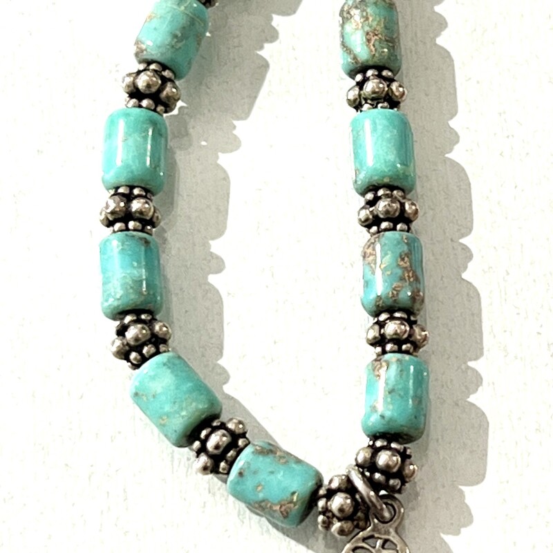 Turquoise necklace & cross