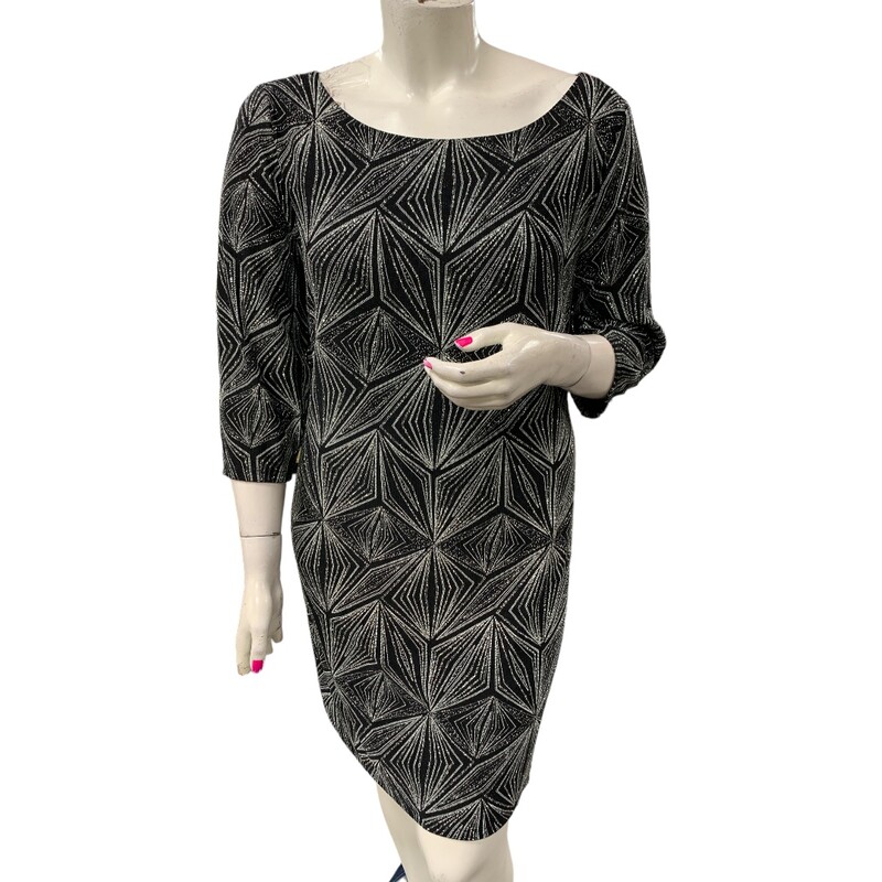 Laura P NWT Dress S20, Blk/slve, Size: 2X