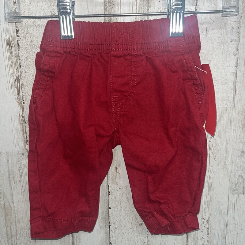 3M Red Pull On Pants, Red, Size: Boy 0-9m