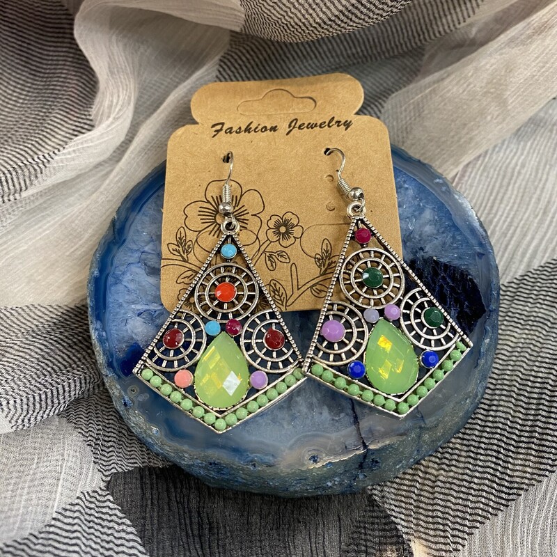 Earrings, Multi, Size: None