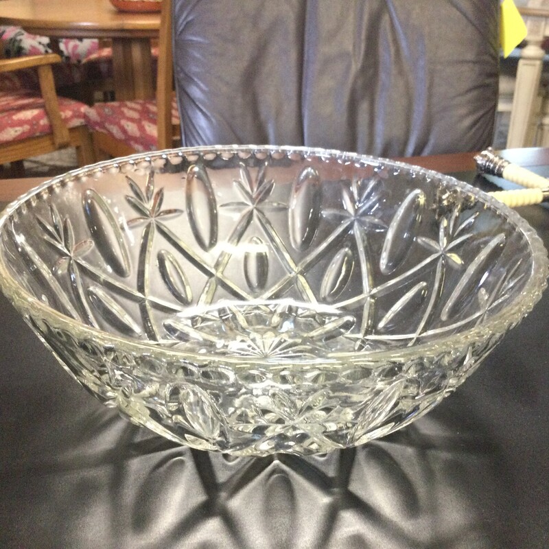 Vintage Glass Bowl, Glass, Size: W3000

FOR IN-STORE OR PHONE PURCHASE ONLY