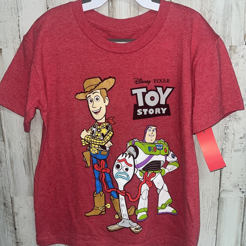 7/8 Red Toy Story Tee, Red, Size: Boy 5-8
