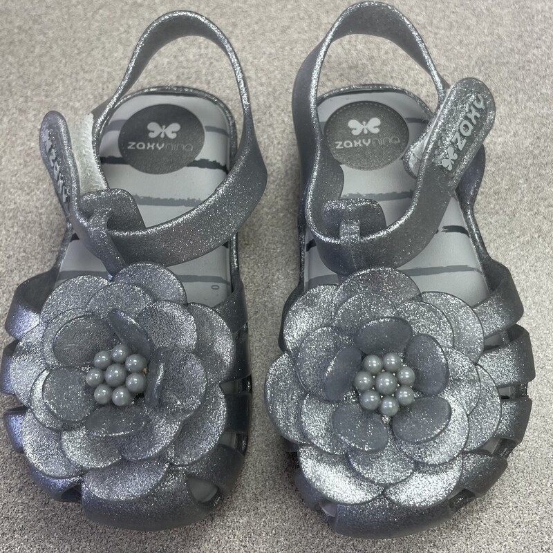 Saxy Nina Sandals, Silver, Size: 7T