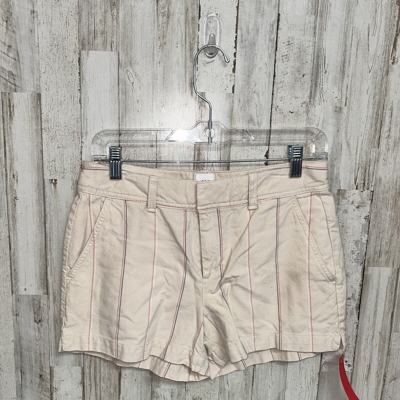Sz0 Beige Stripe Shorts, Beige, Size: Ladies XS