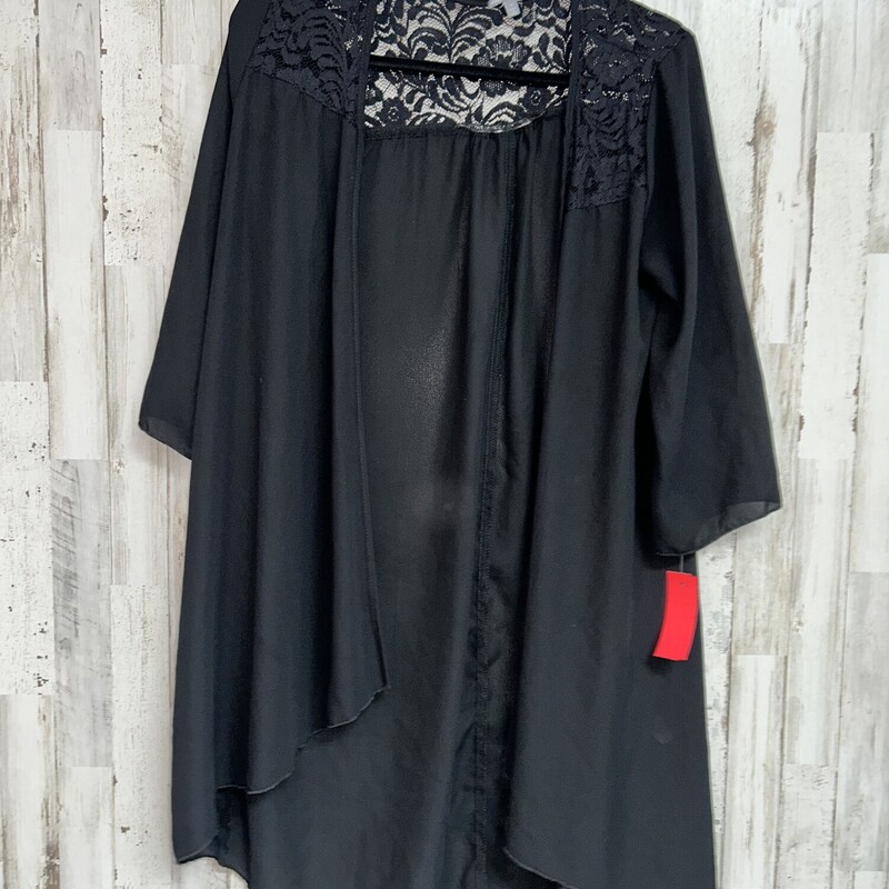 M Black Lace Sheer Kimono