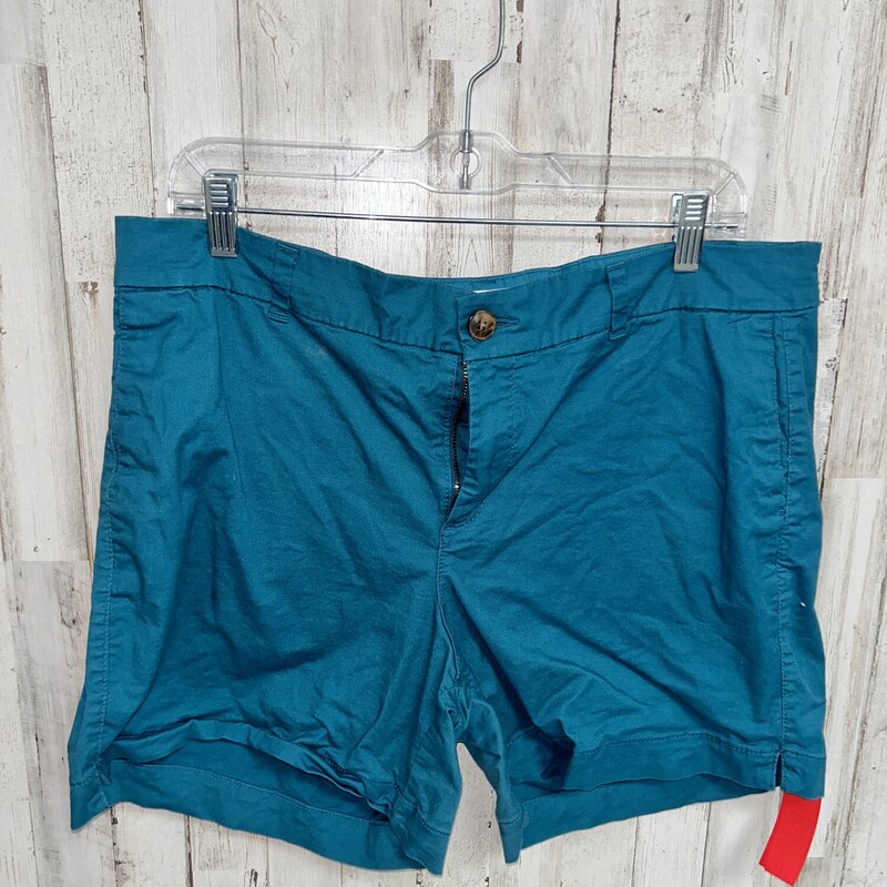 Sz14 Teal Button Shorts