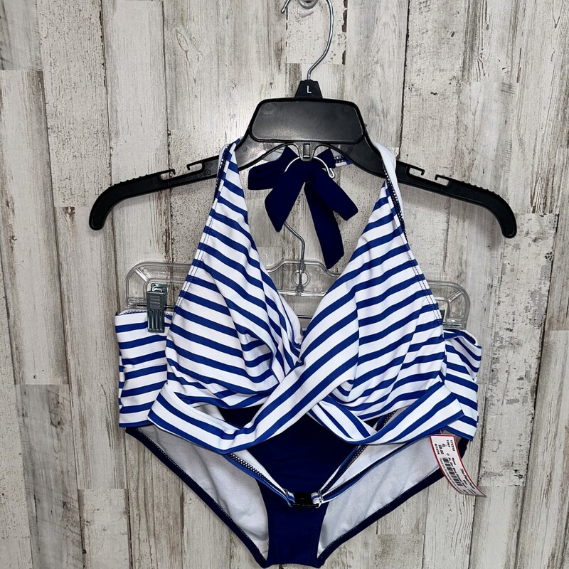 XL 2pc Blue Striped Swim