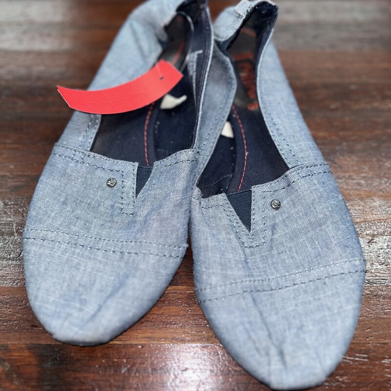 A9 Chambray Slip Ons, Blue, Size: Shoes A9