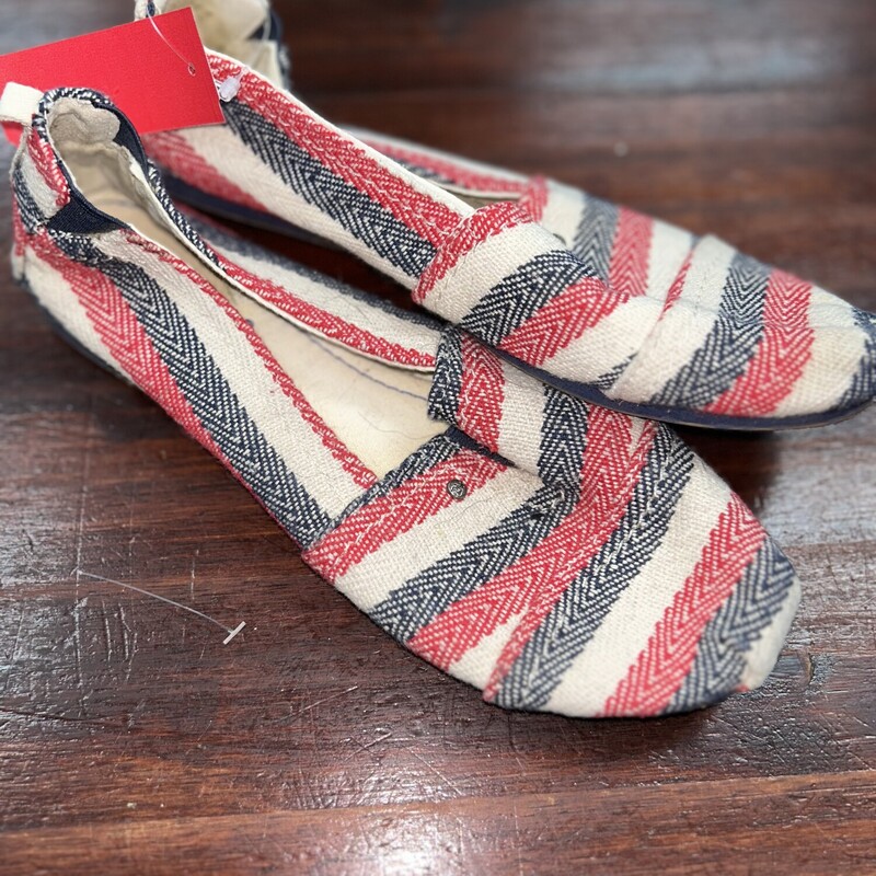 A9 Red/Blue Slip Ons, Red, Size: Shoes A9