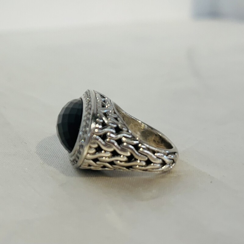 925 John Hardy Oval Ring
Silver Black Size: 6.5
Weight: 15.8 grams