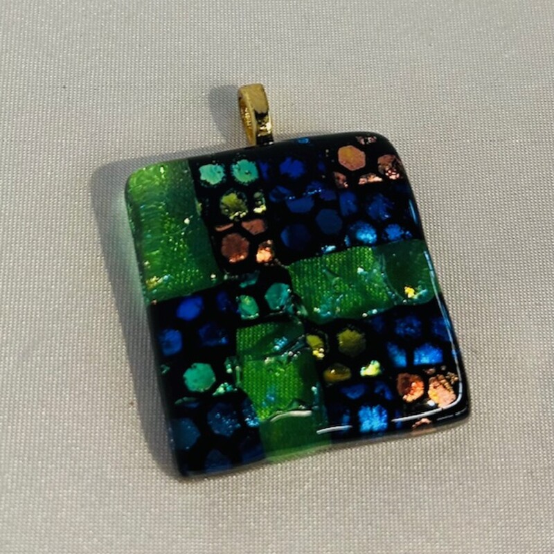 Art Glass Square Pendant