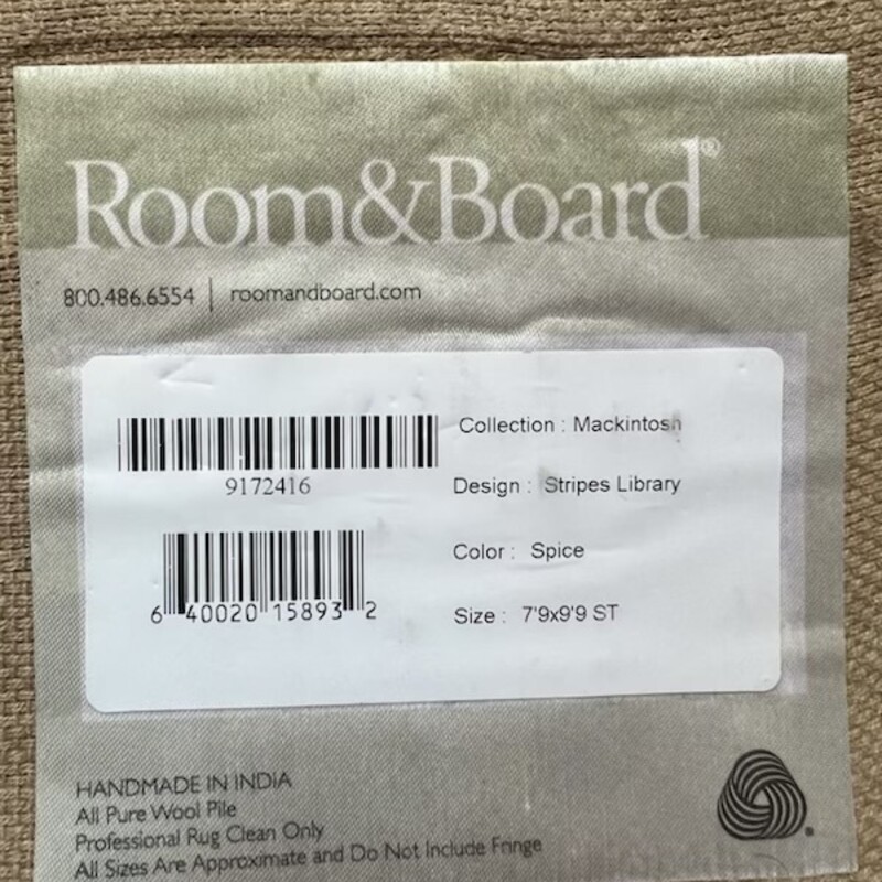 Room And Board Wool Stripe

Size: 7.9 X 9.9