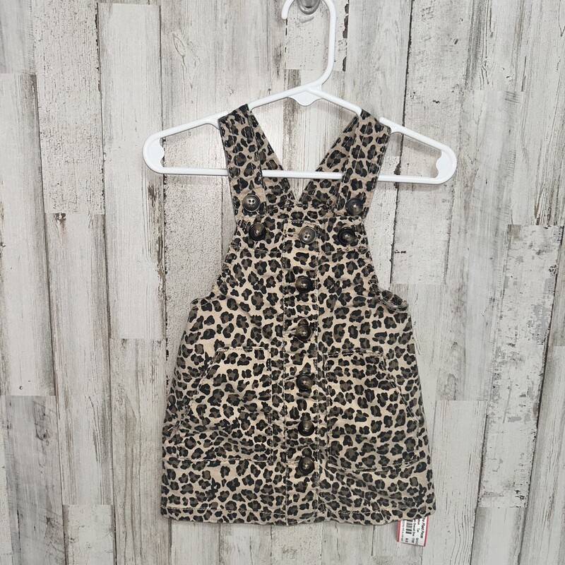 12M Cheetah Overall Dress