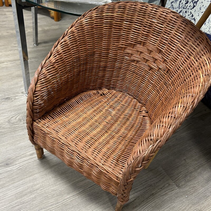 Childs Brown Wicker Chair