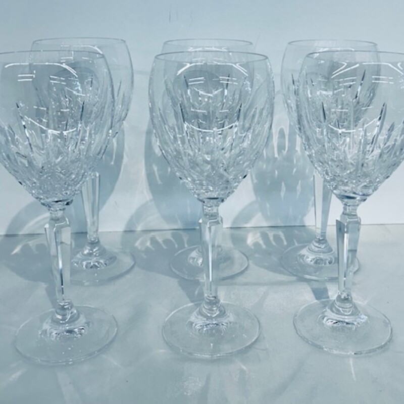 Set of 6 Waterford Signed Ben Delaney Wine Glasses
Clear Size: 3.25 x 7.5H