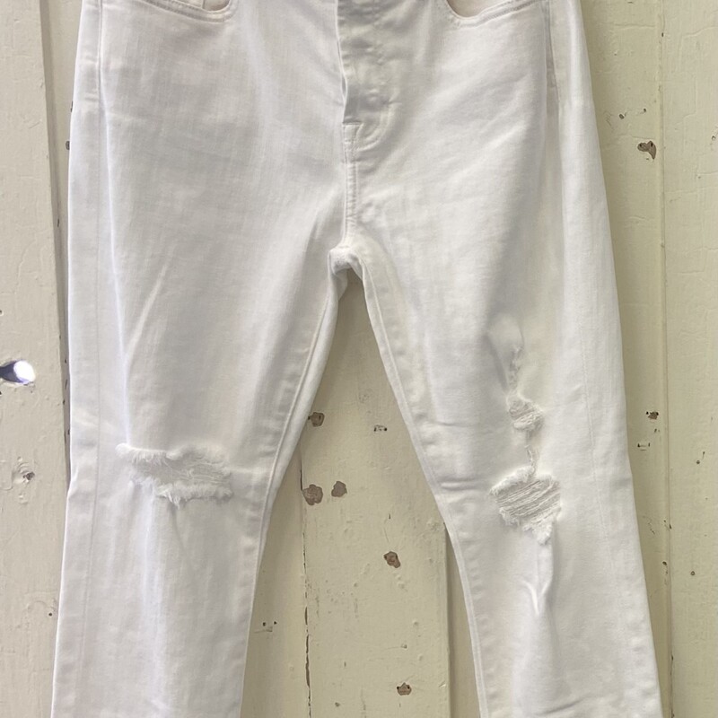 Wht Den Dstrss Jeans<br />
White<br />
Size: 8 R $113