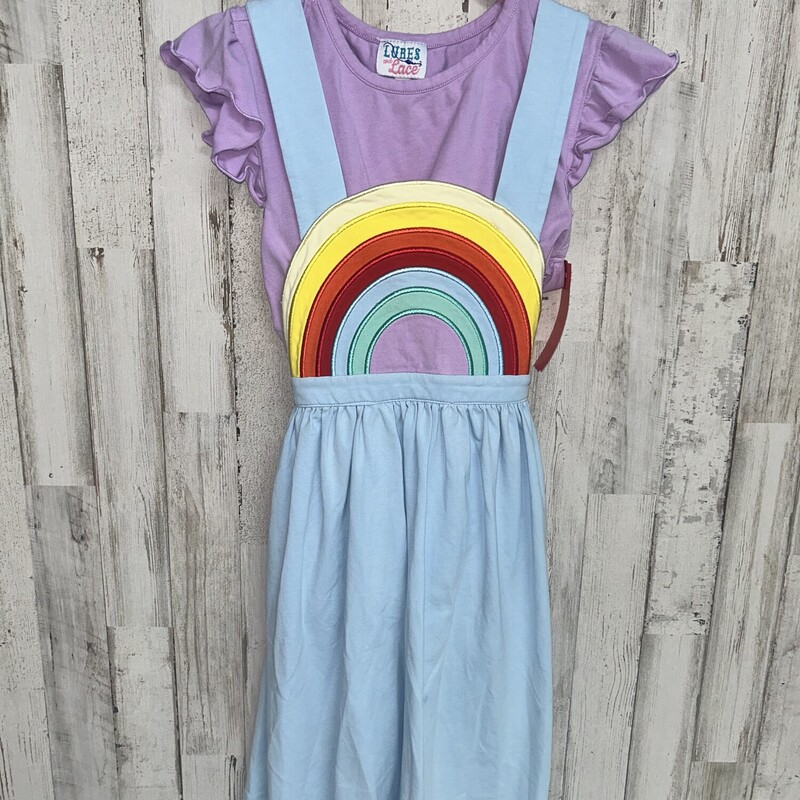 6 2pc Rainbow Dress, Purple, Size: Girl 6/6x