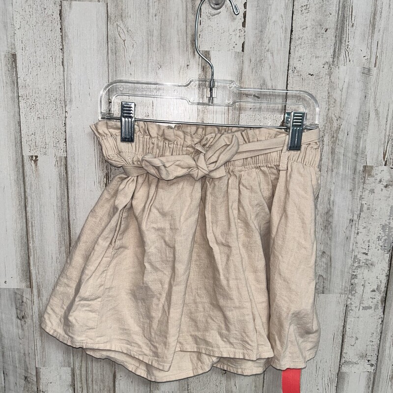8 Beige Linen Skirt, Beige, Size: Girl 7/8
