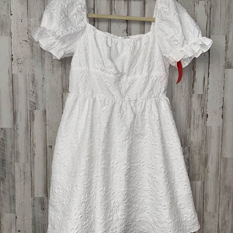 M White Textured Dress