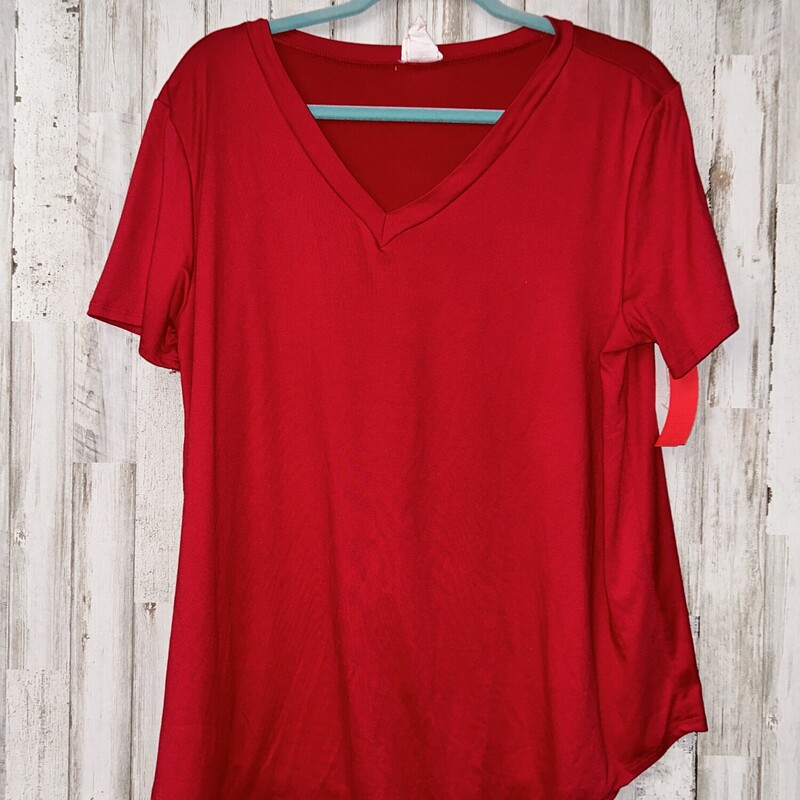 1X Bright Red Soft Tee, Red, Size: Ladies XL