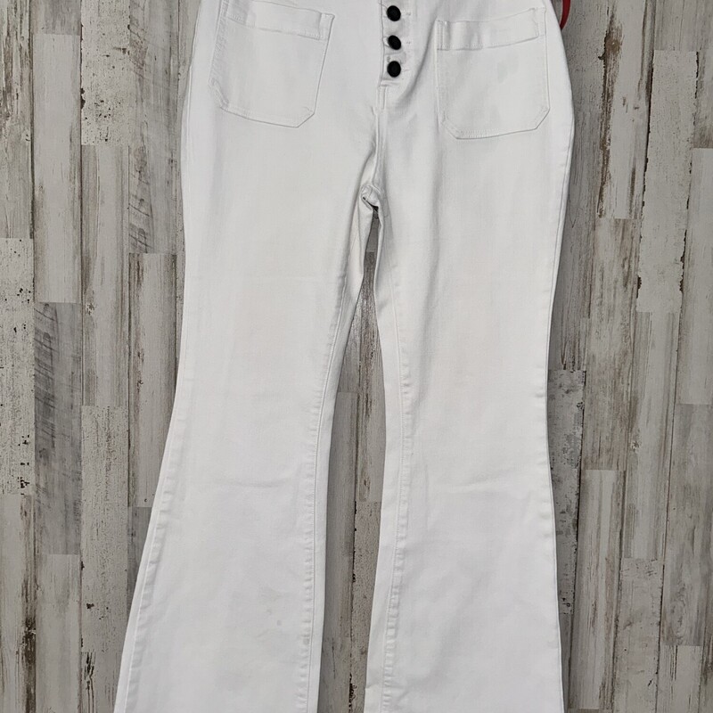 Sz15 White Flare Fit Jean, White, Size: Ladies XL