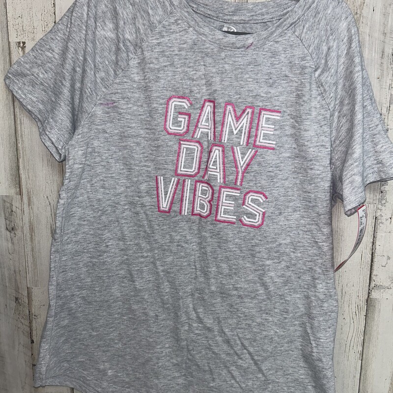 10/12 Grey Game Day Tee, Grey, Size: Girl 10 Up
