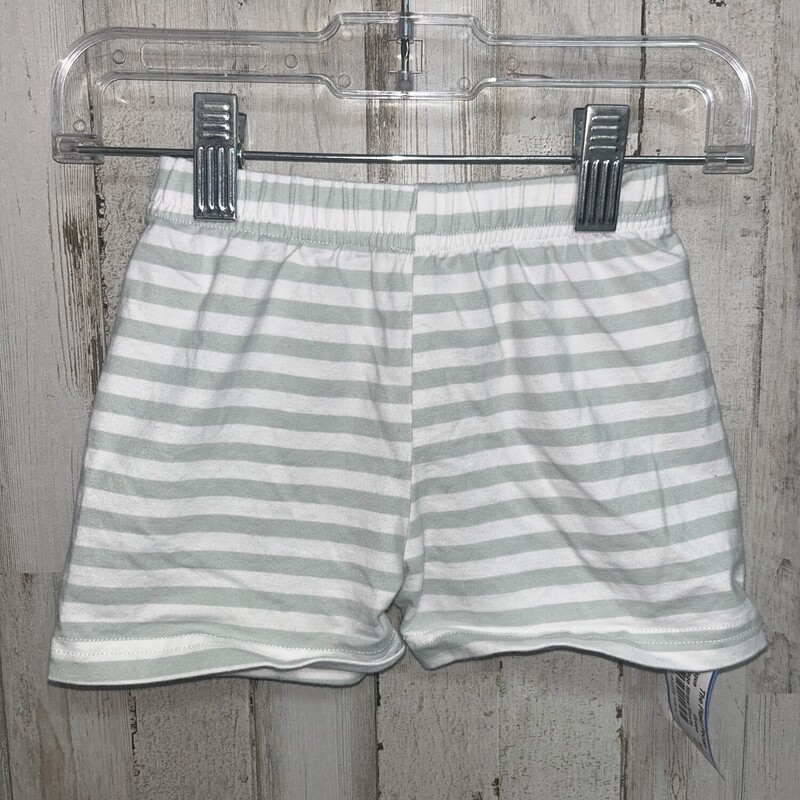 24M Sage Stripe Shorts, Green, Size: Boy 12-24m