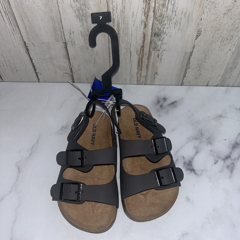 NEW 7 Grey Buckle Sandals